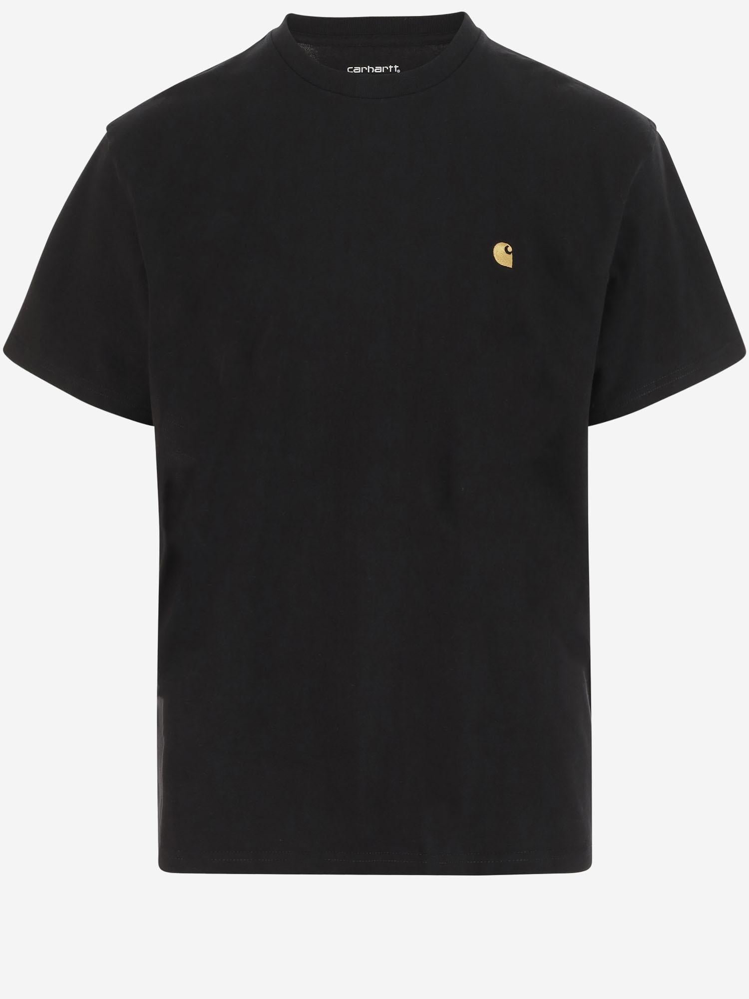 Logo-Embroidered Cotton T-Shirt — Black