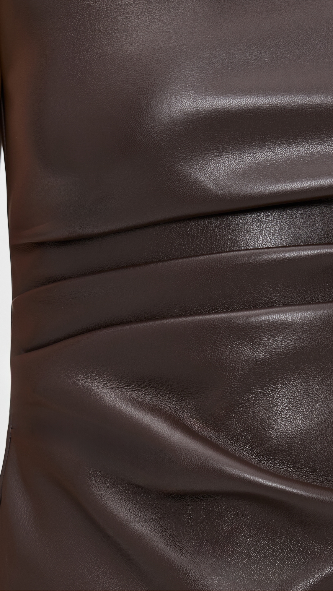 The Meg Vegan Leather Top Dark Chocolate