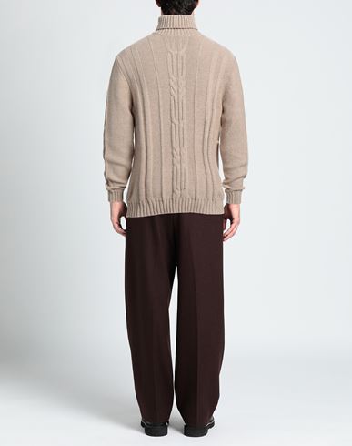 Man Turtleneck Beige Size 40 Merino Wool, Alpaca wool, Polyamide