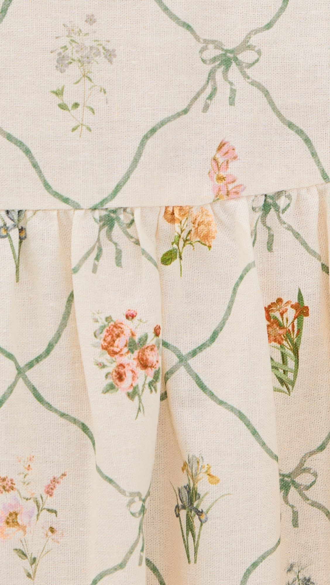 Juliet Midi Dress Ivory Botanical