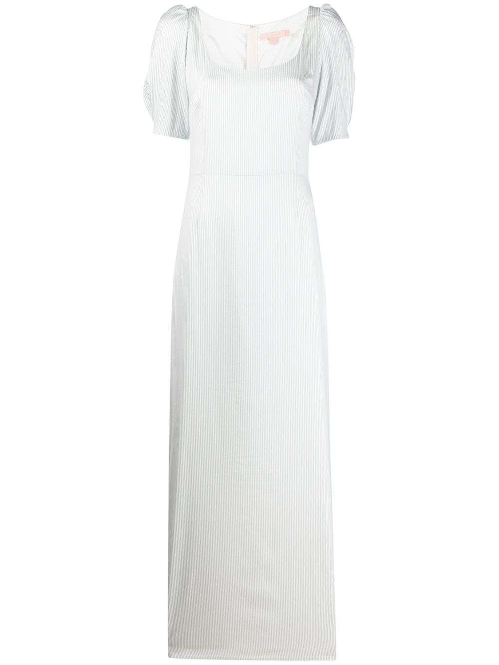 Striped column dress - White