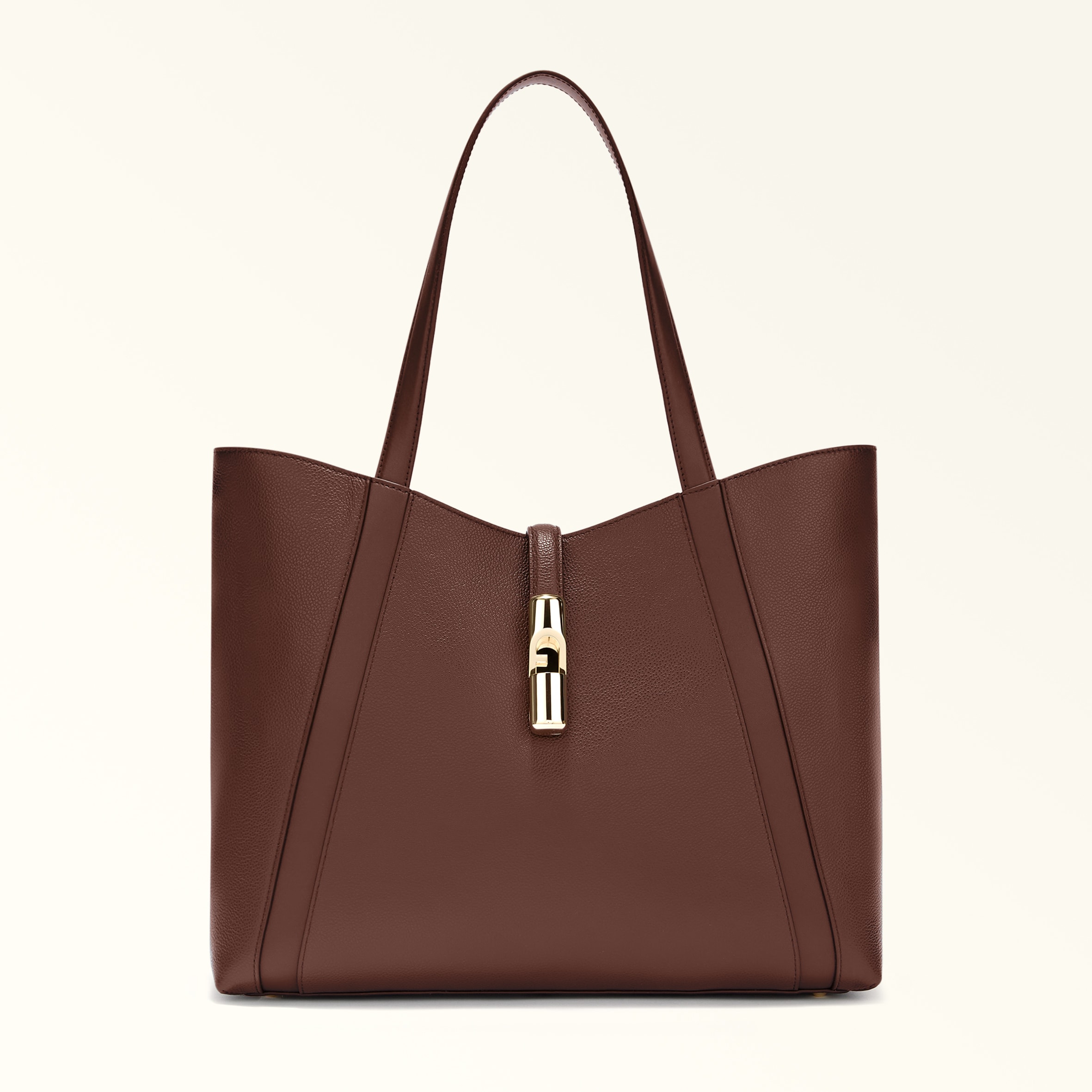 Goccia Tote L Cioccolato Brown Night Calf Leather + Sidney Calf Leather Woman