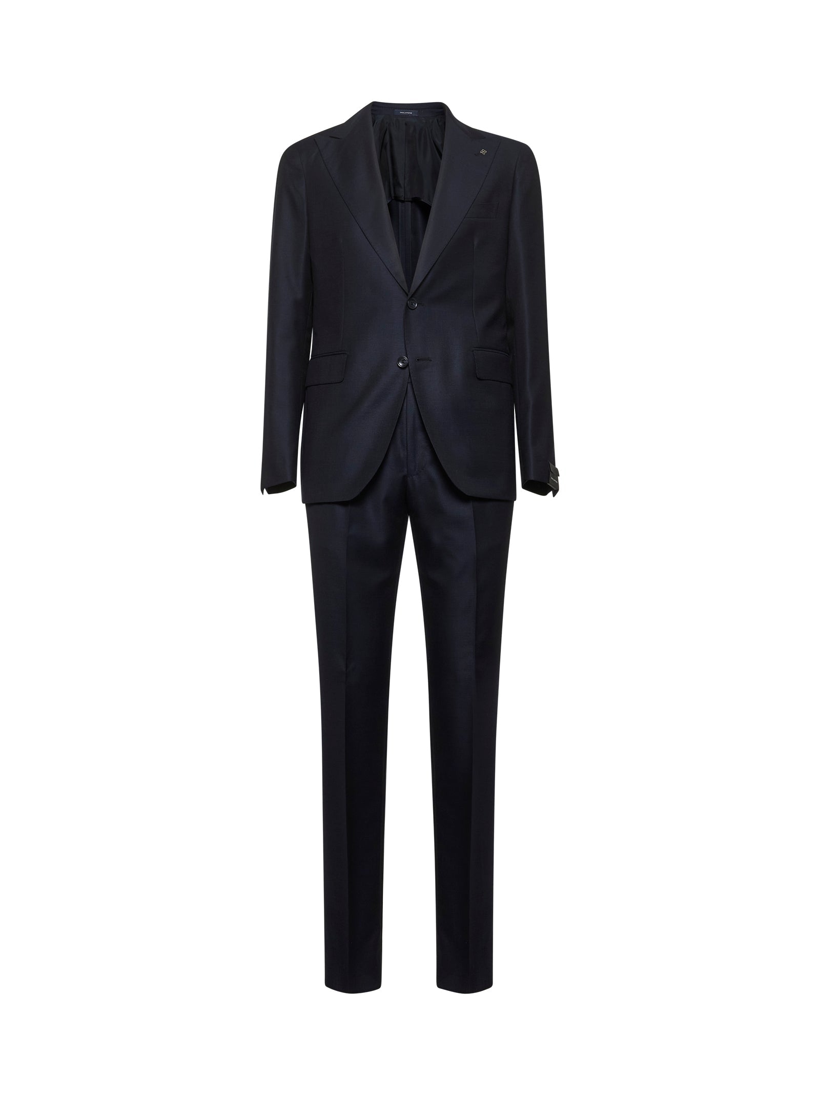 Virgin Wool Pant Suit — Navy