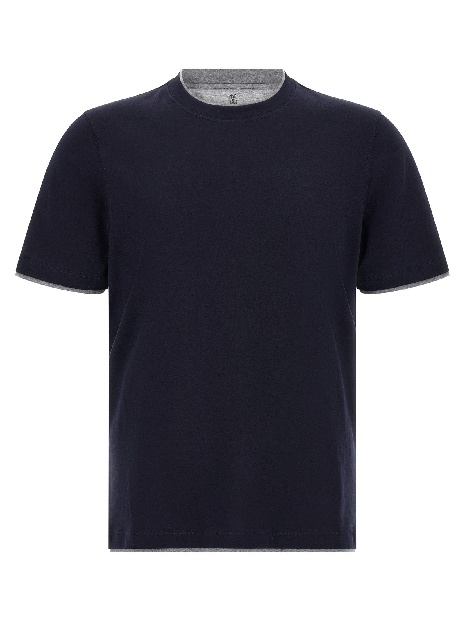 Cotton Crew Neck T-Shirt — Navy