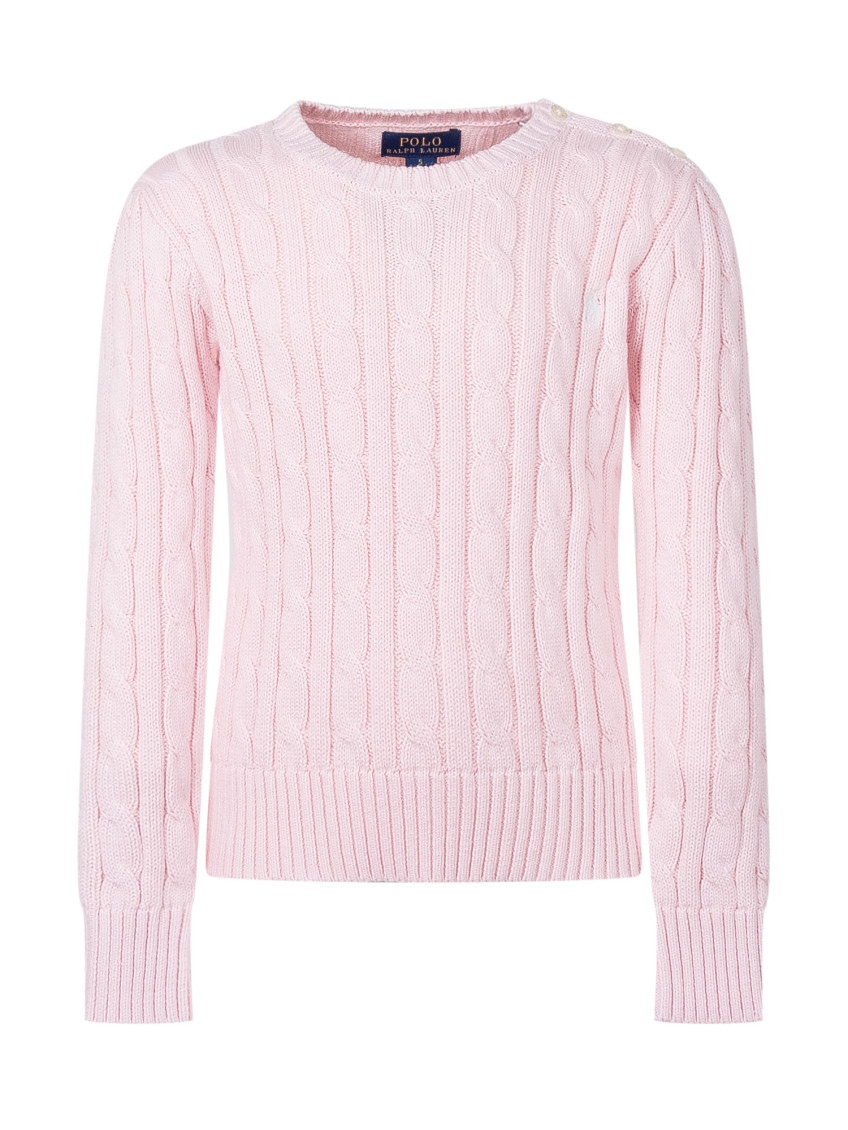 Girls Pink Knitted Sweater