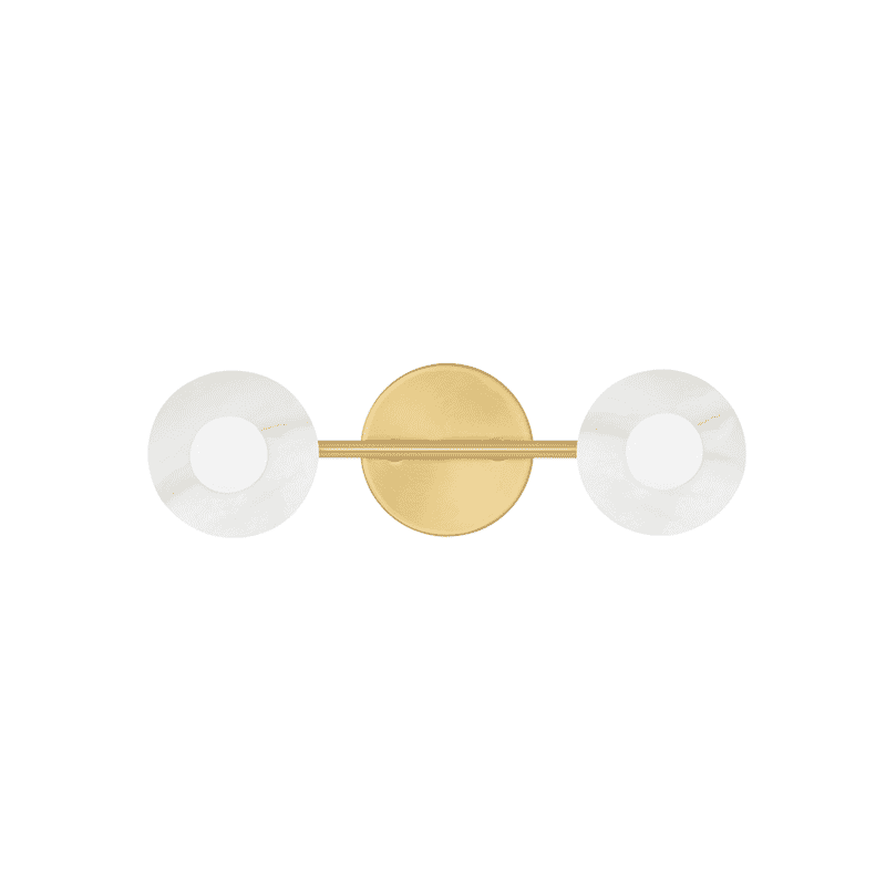 Hudson Valley Elmont 2-Light Bathroom Vanity Light in Aged Brass - 9202-AGB