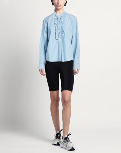 Woman Top Light blue Size L Cotton