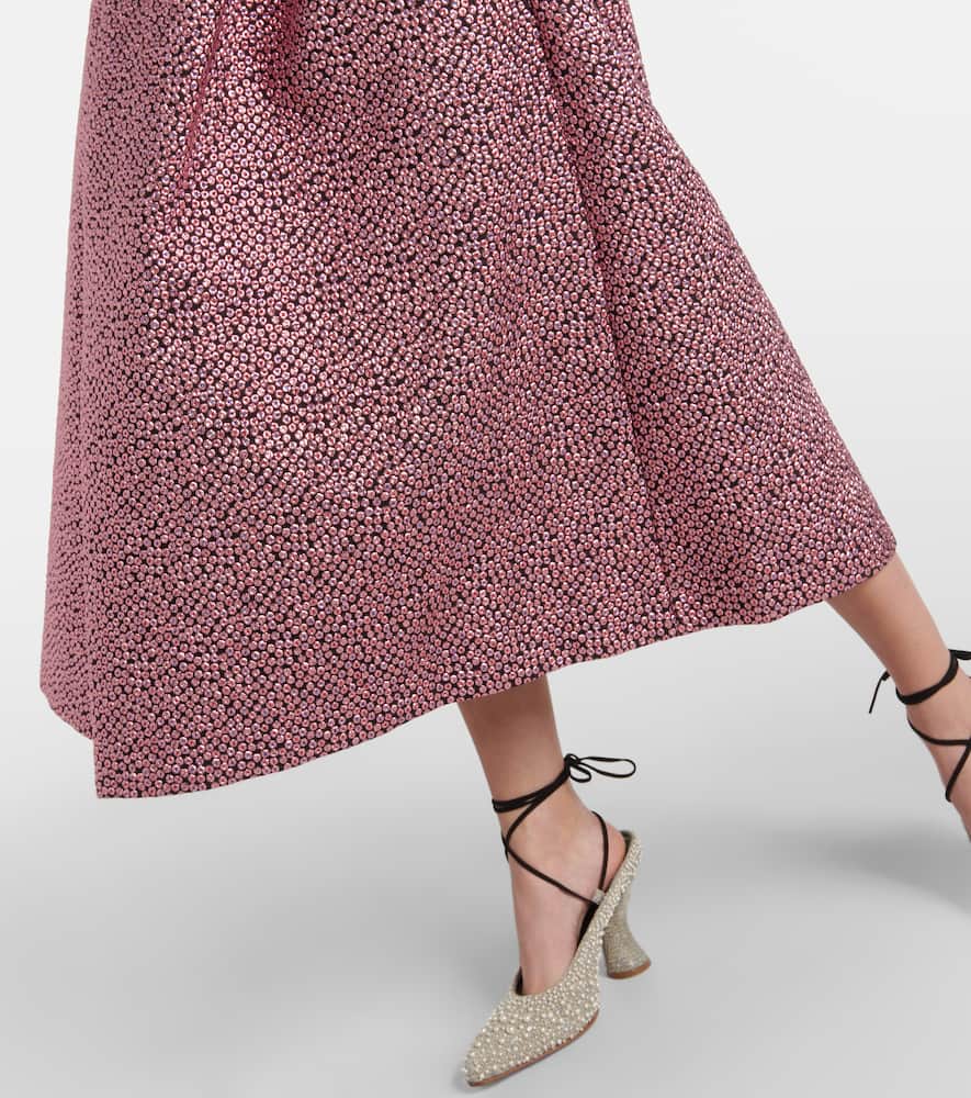 Soni pleated midi skirt