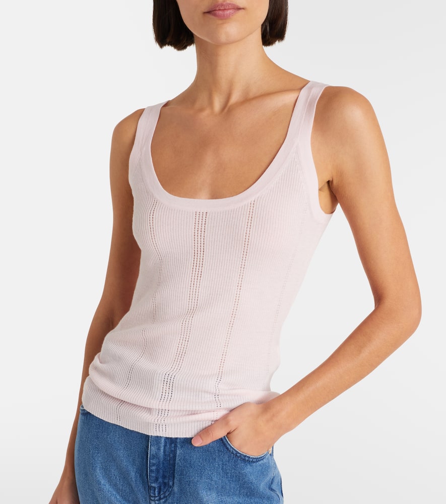Lucy rib-knitted wool tank top