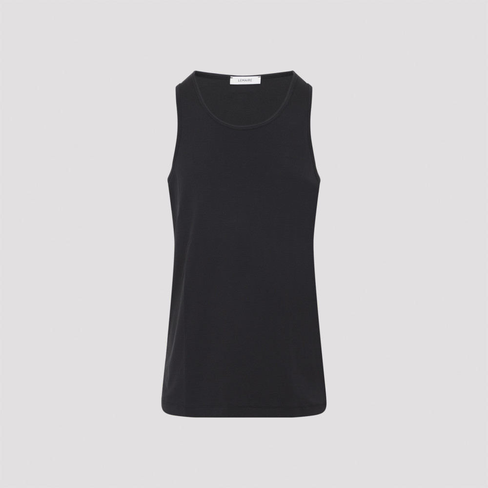 Blue Sleeveless Cotton Tank Top