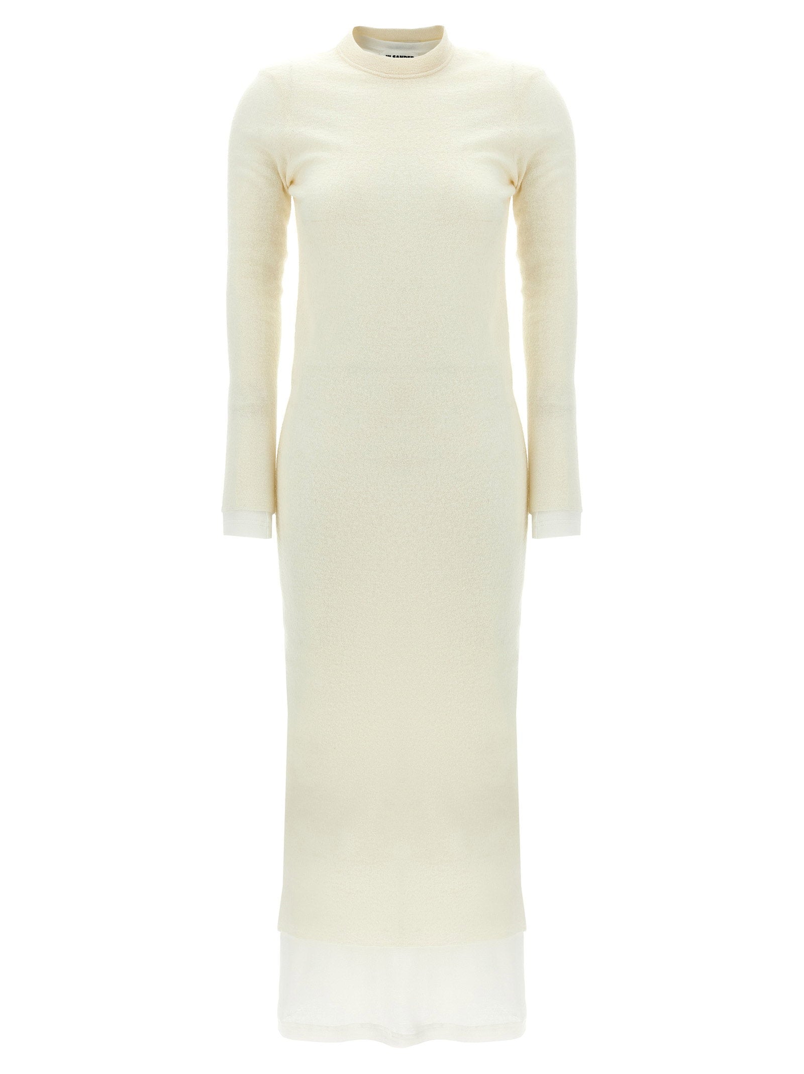 Wool with Removable Petticoat Dress — Cream
