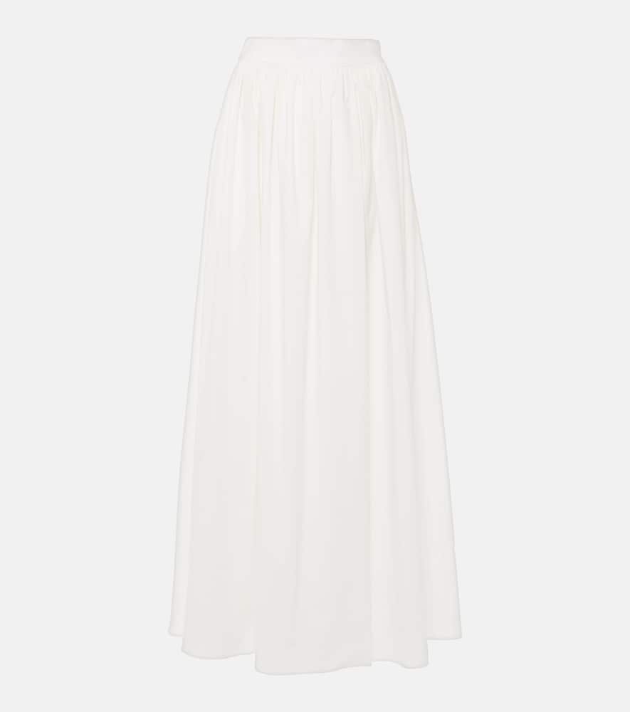 Cotton poplin maxi skirt