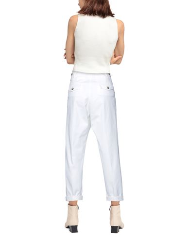Peserico Woman Pants Ivory Size 6 Cotton, Elastane, Soft Leather
