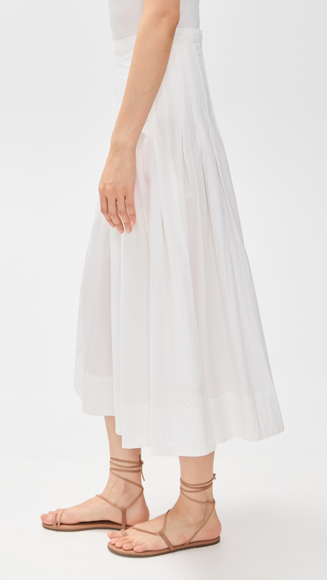 THE GREAT. The Rhythm Skirt White