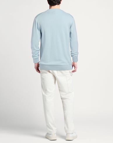 Man Sweater Sky blue Size XL Cotton