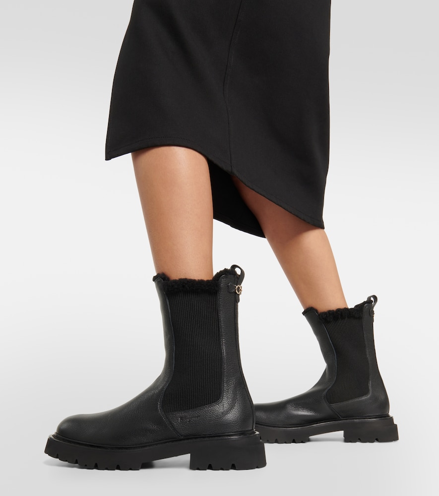 Leather ankle boots