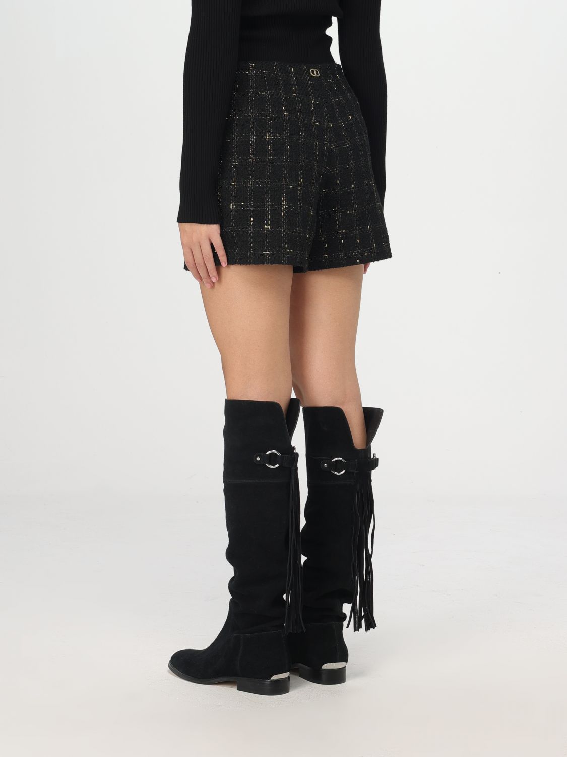 Tweed shorts - Black