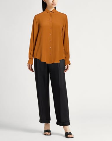 Woman Shirt Camel Size 4 Acetate, Silk
