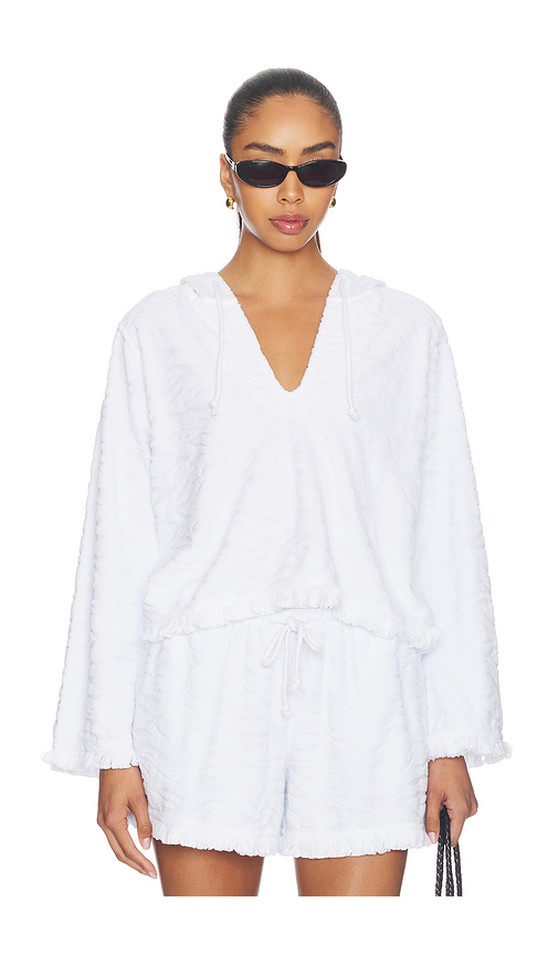 Bobi Pullover Hoodie in White. XS. Also in S, M