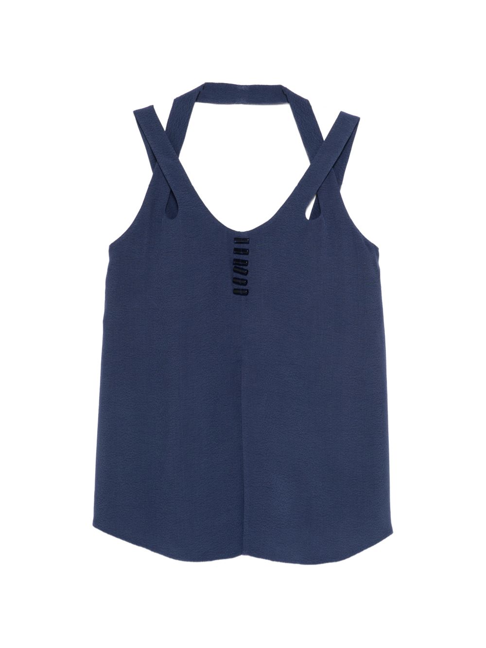 V-neck button detail Sleeveless top