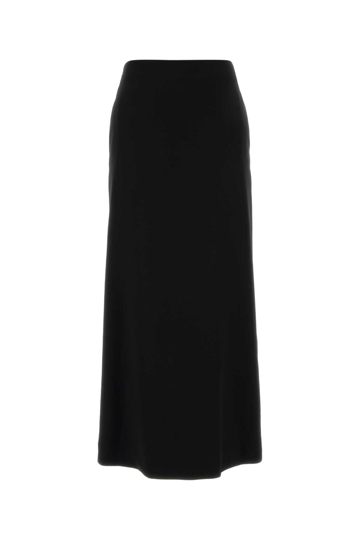 Virgin Wool Skirt — Black