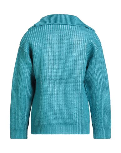 Man Sweater Turquoise Size L Silk, Polyamide
