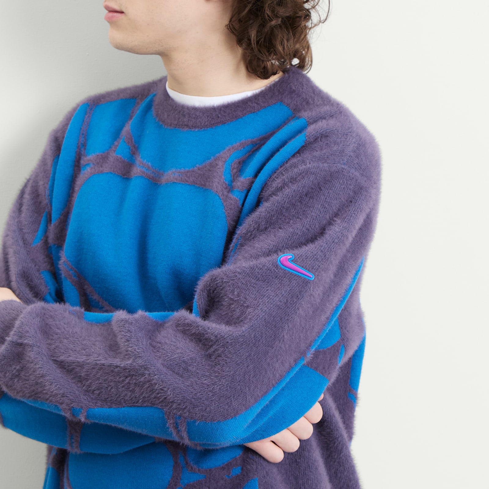 Men's Project F.R.O.G. Jelly Cage Sweatshirt Dark Raisin/Brilliant Blue/Voltage Green