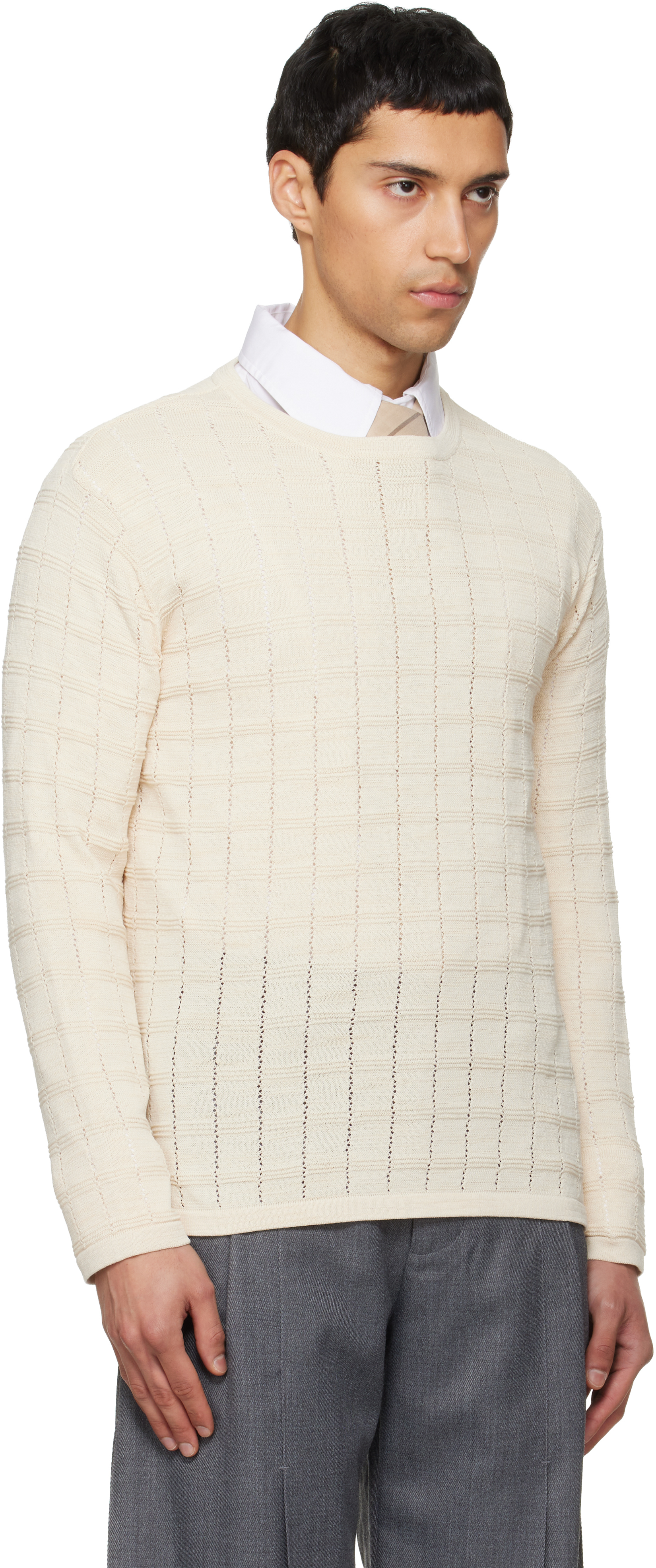 Off-White Cube Texture Knit Sweater