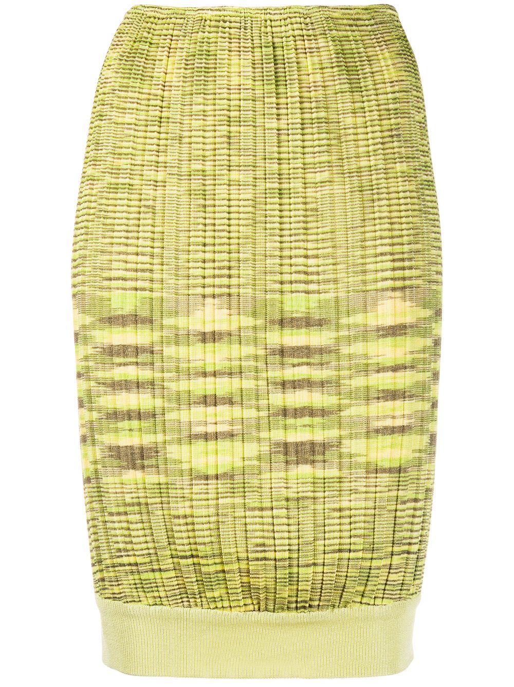 Ribbed knit skirt - Green