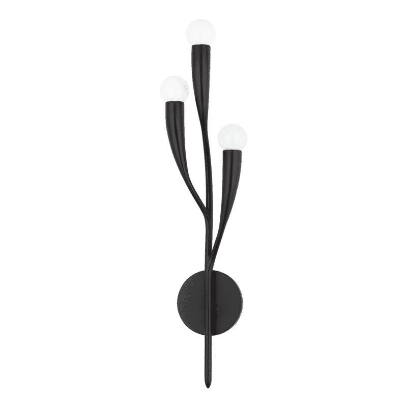 Aged Iron Three Light Wall Sconce from the Labra Collection