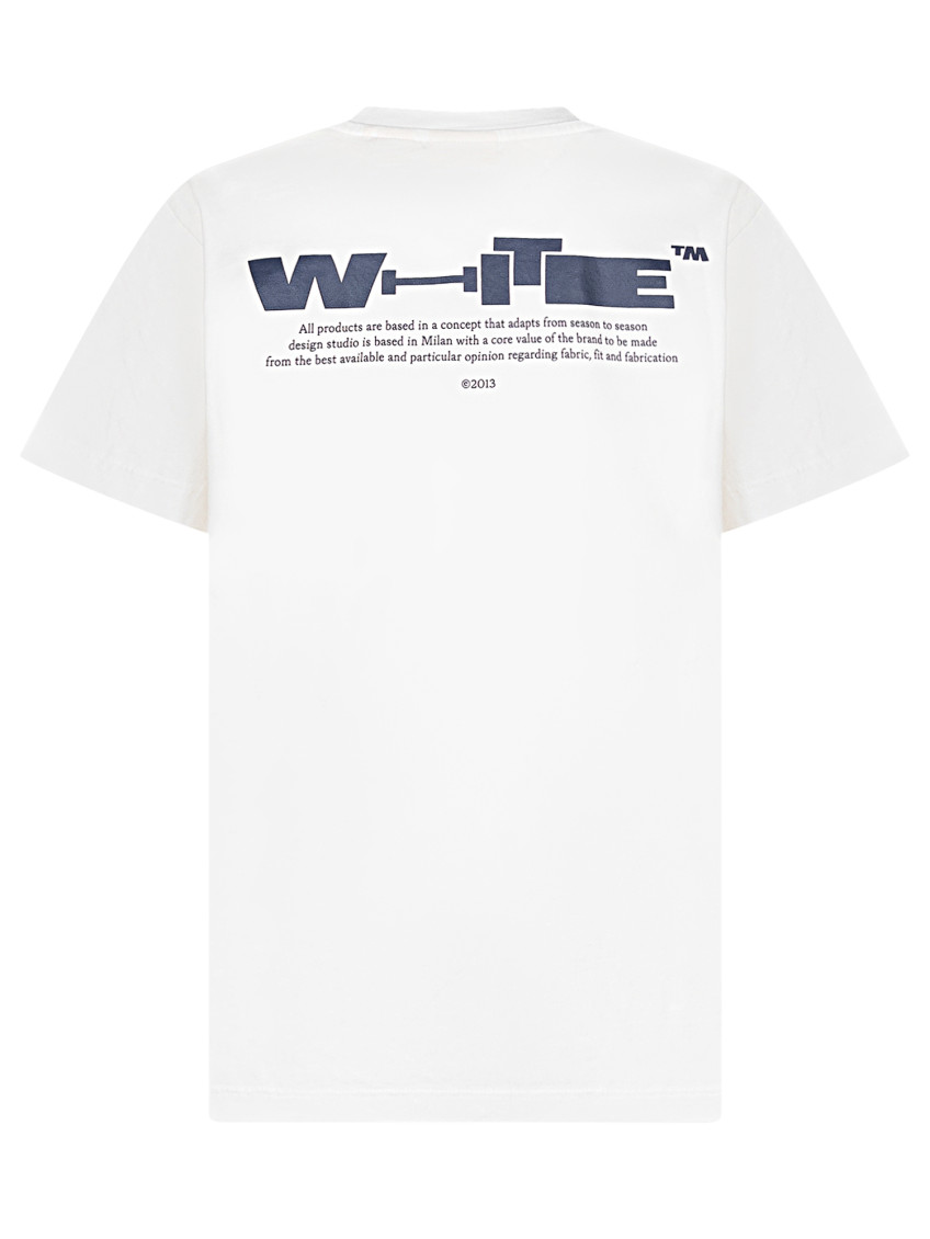 White T-shirt with logo on the front and print back in Cotton for Kids Tshirts Polo Shirts - Kids