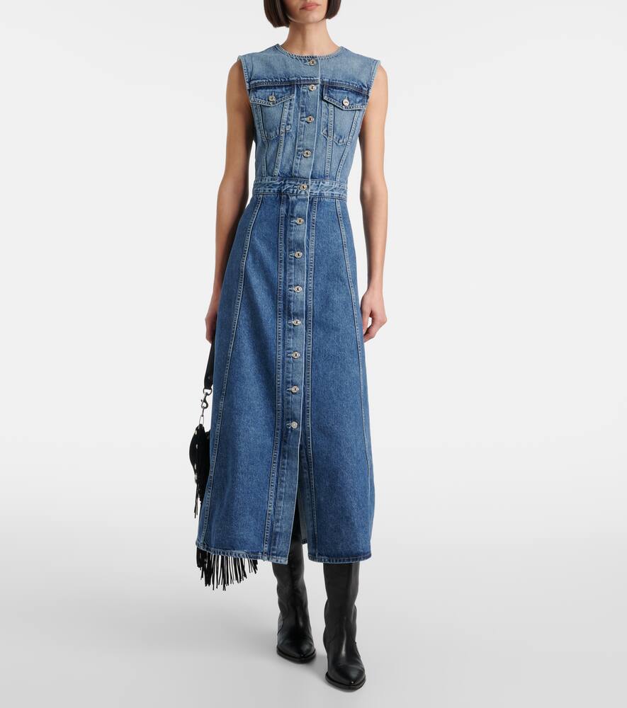 Idalene denim midi dress