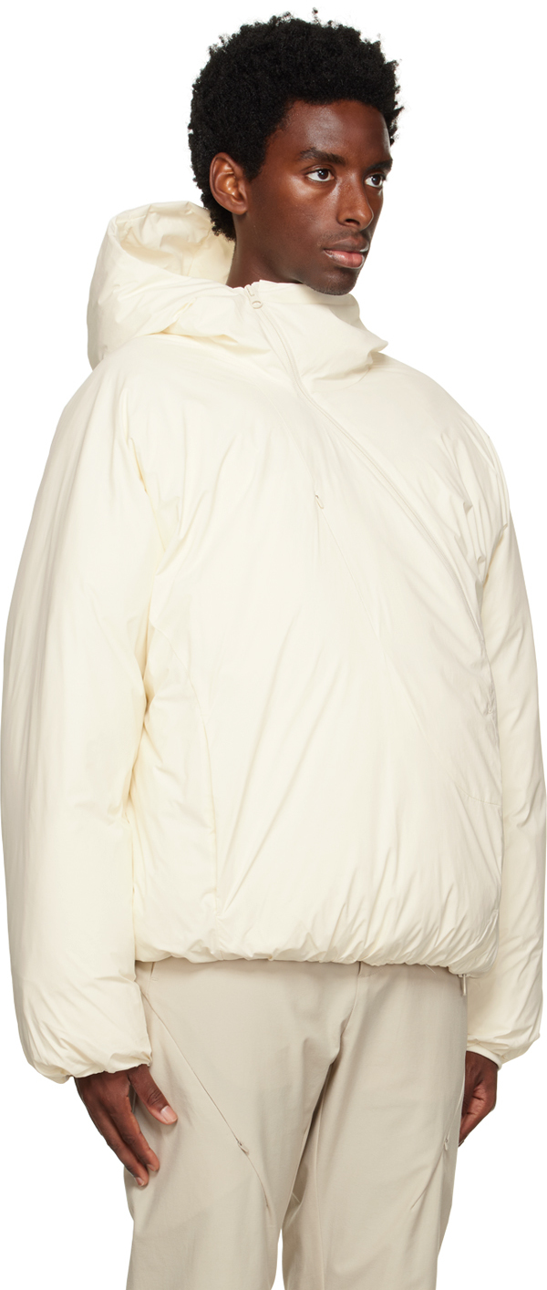 White Warped Down Jacket
