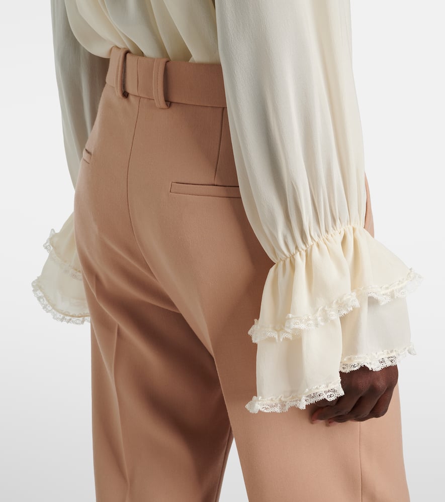Chloé High-rise wool straight pants