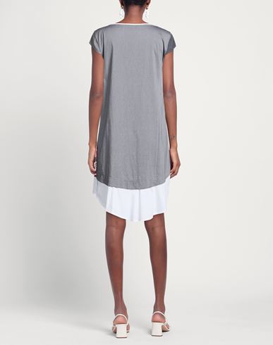 Woman Mini dress Grey Size M Cotton, Polyamide, Elastane, Nylon