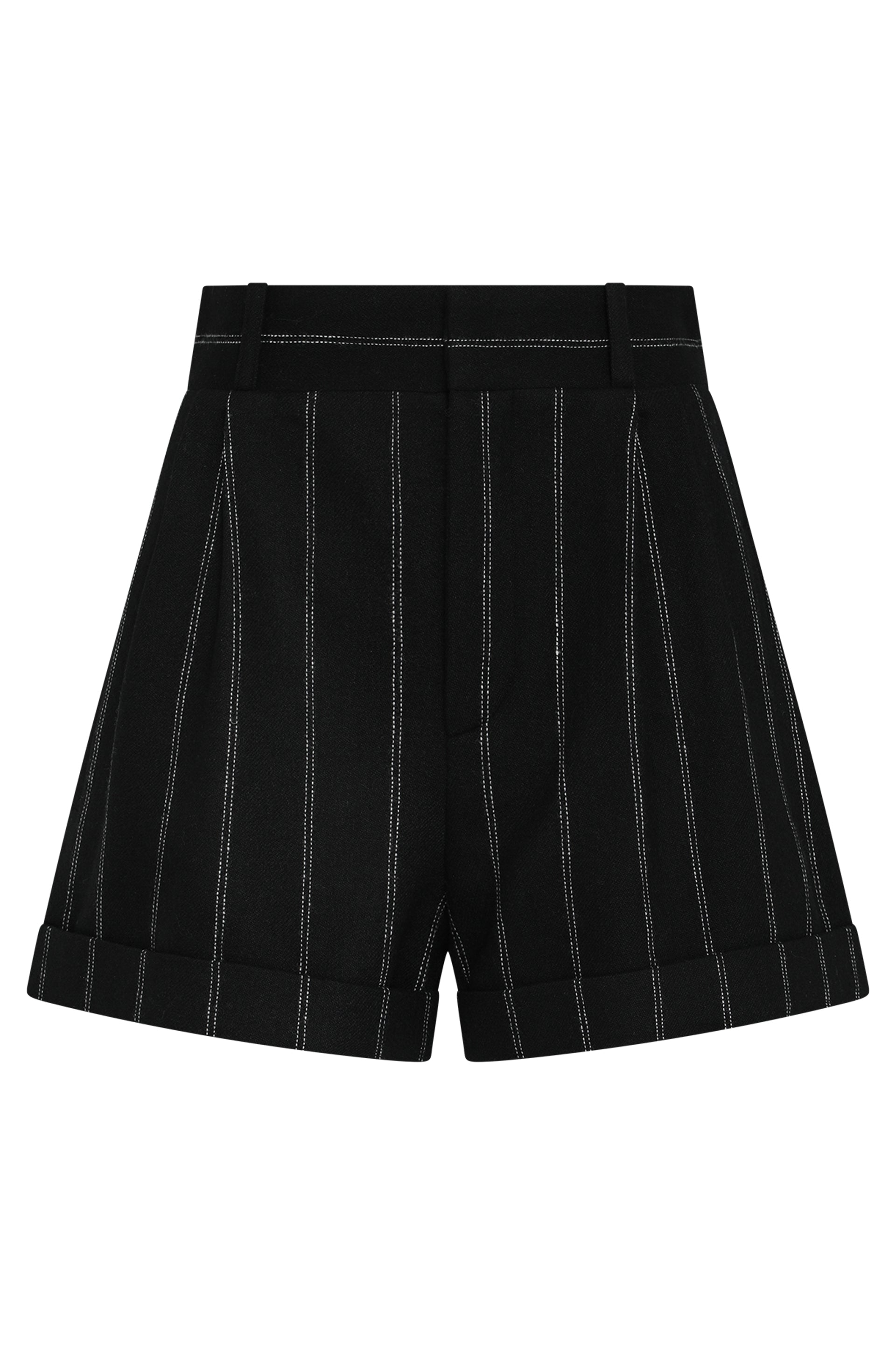 Kudebi Pinstripe Wool Shorts