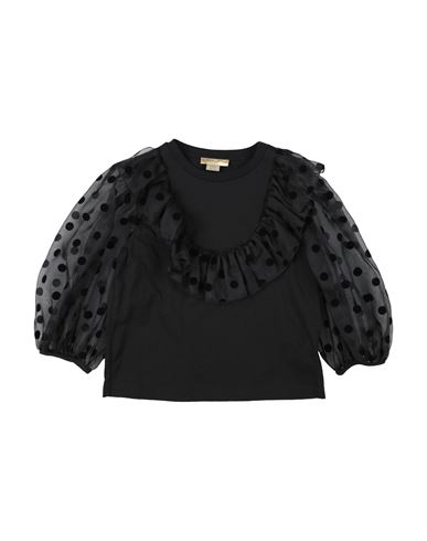 Kid Girl Top Black Size 12 Cotton, Silk