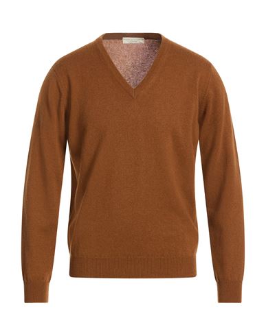 Man Sweater Camel Size 40 Cashmere