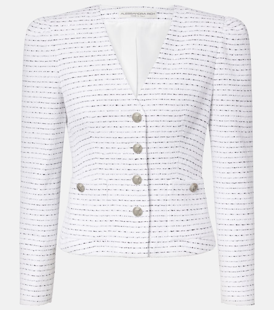 Striped tweed jacket