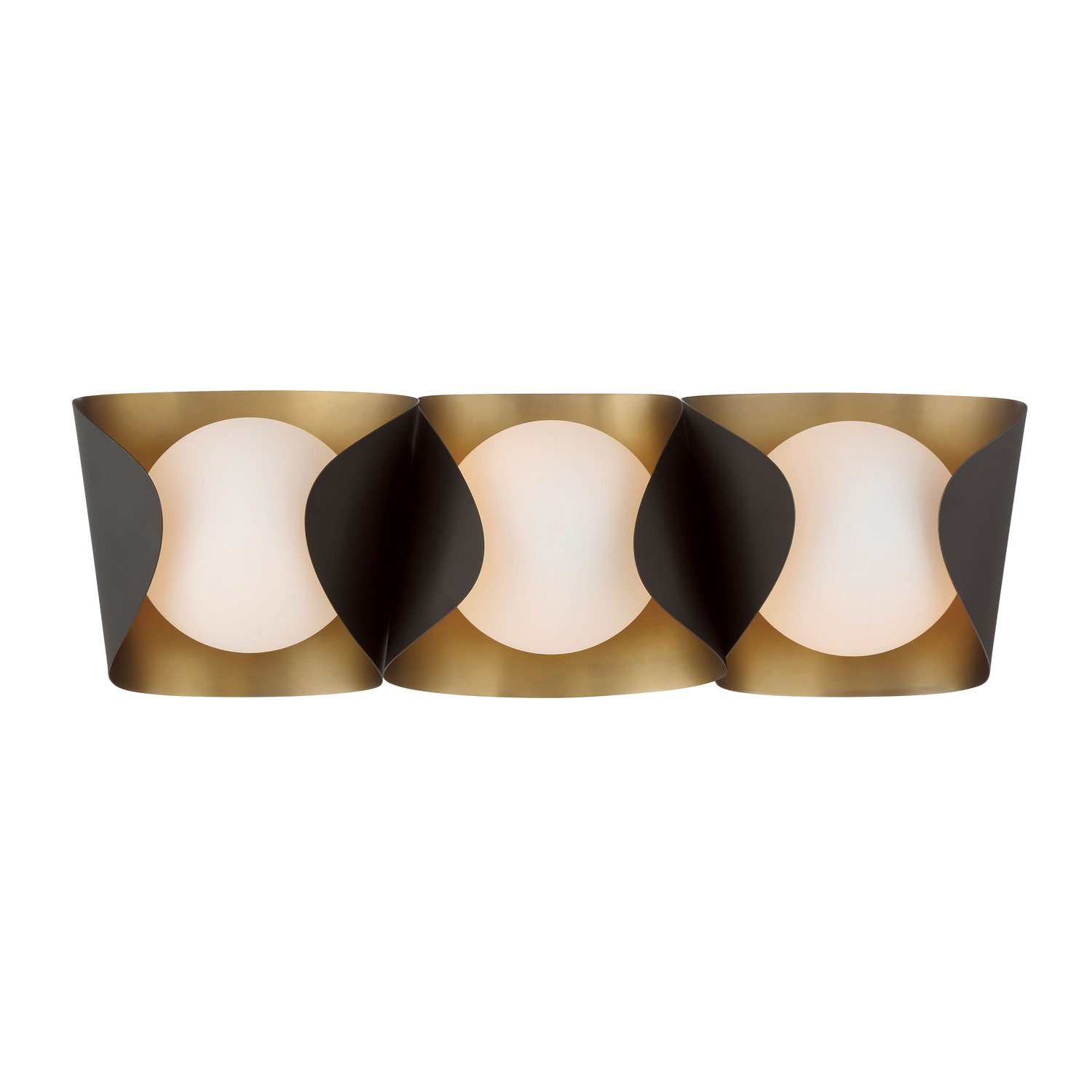 Legacy Brass & Dark Bronze Bathroom Vanity Light from the Flare Collection