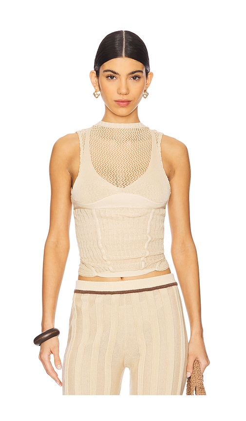 ISA BOULDER Rider Top in Beige. -  XL also in L