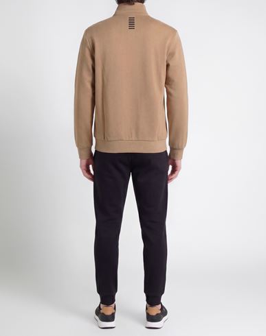 Man Sweatshirt Camel Size M Cotton, Polyester