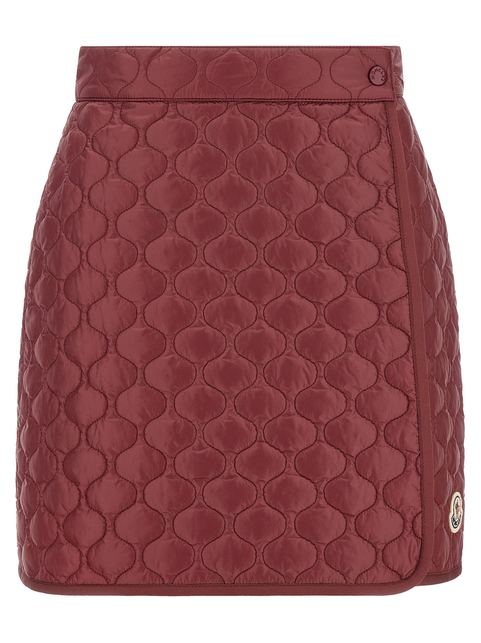 Quilted Polyamide Miniskirt — Bordeaux