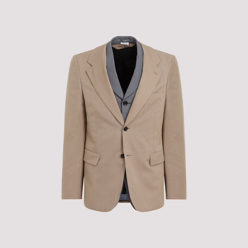 Beige Regular Fit Blazer