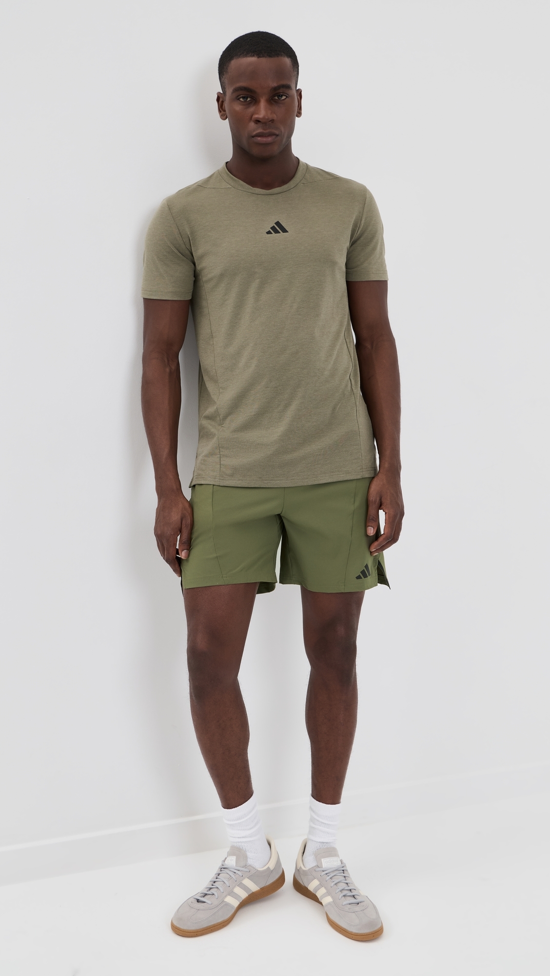 Designed For Training Workout Shorts 7 Olive Strata