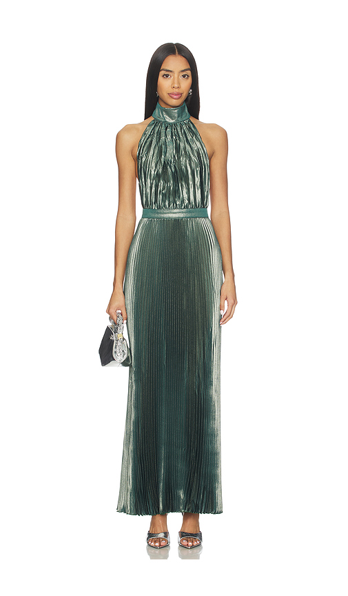 L'IDEE KLEID EDEN in Metallic Silver. Größe 8/S. Also in 10/M, 12/L, 14/XL