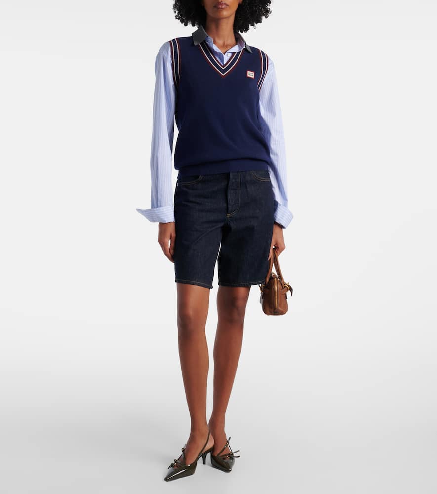 Ayla mid-rise denim shorts