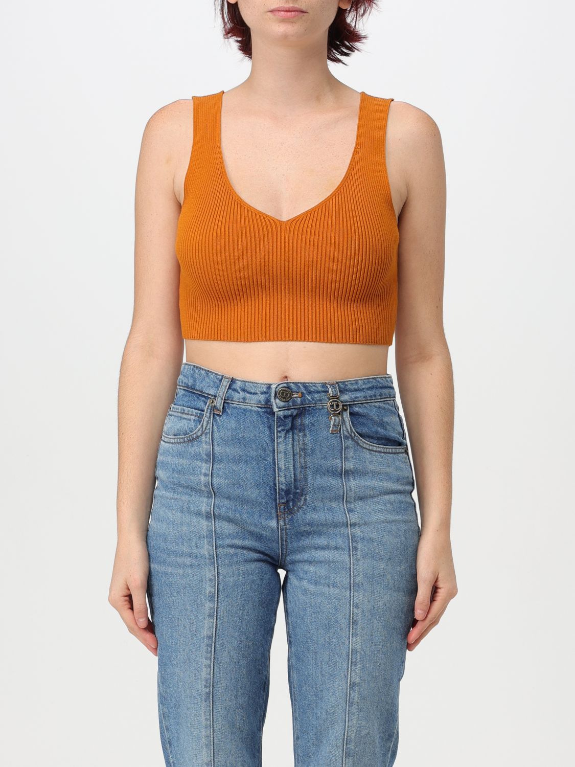 Ribbed crop top - Grey