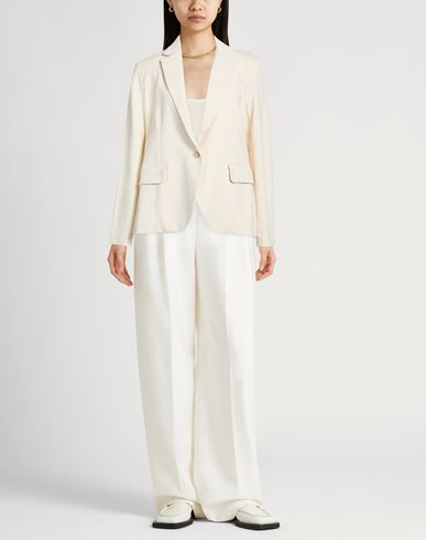 Woman Blazer Beige Size 10 Viscose, Nylon, Elastane