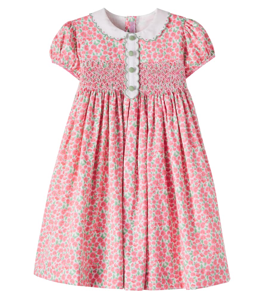 Coco smocked cotton poplin dress